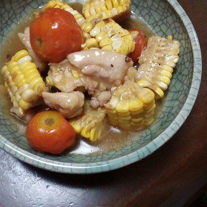 夏野菜と鶏肉の煮浸し